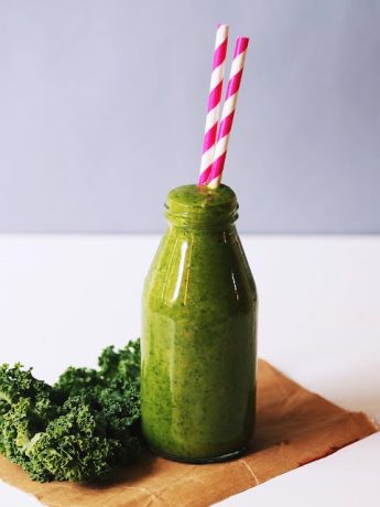 spinach in fruit smoothie