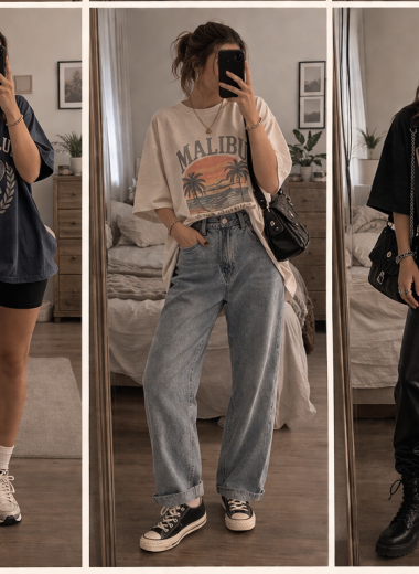 11 Cute Oversized Graphic Tee Outfits You’ll Want to Wear Every Day