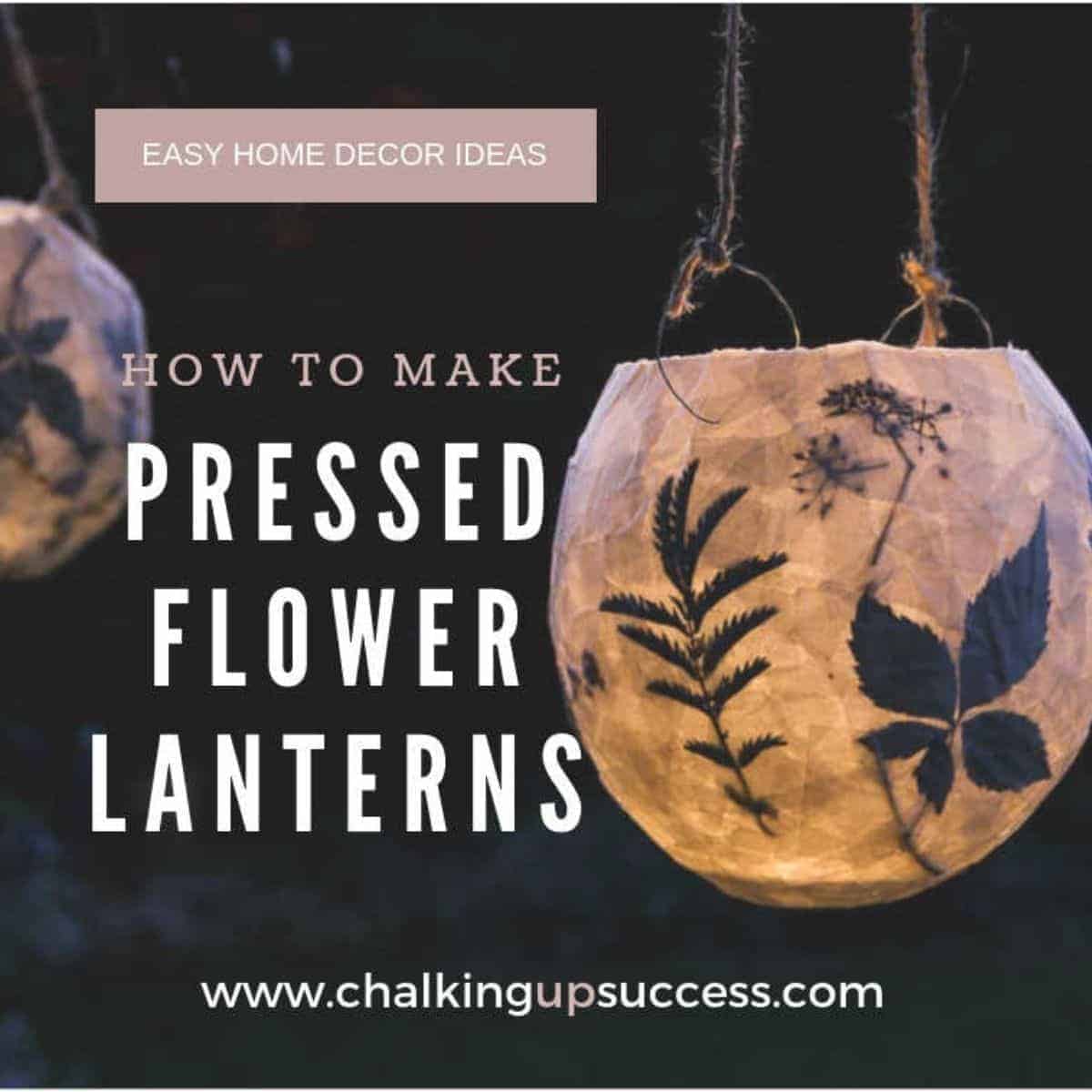 Image for How to make beautiful pressed flower lanterns - Easy DIY