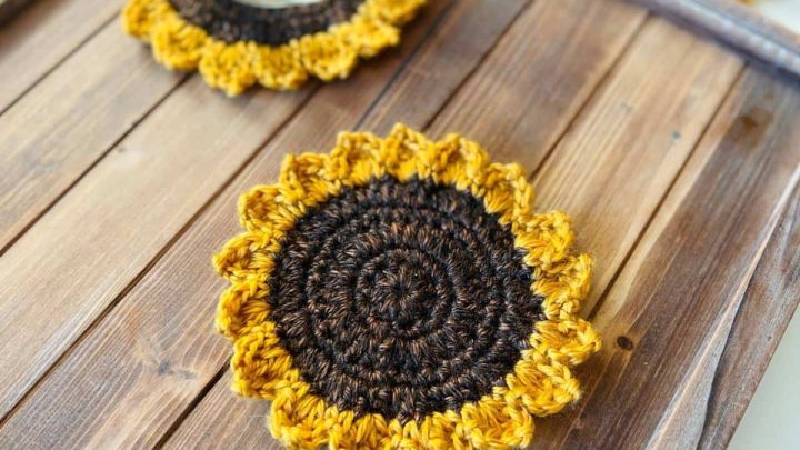 Image for Crochet Sunflower Coaster – FREE Pattern