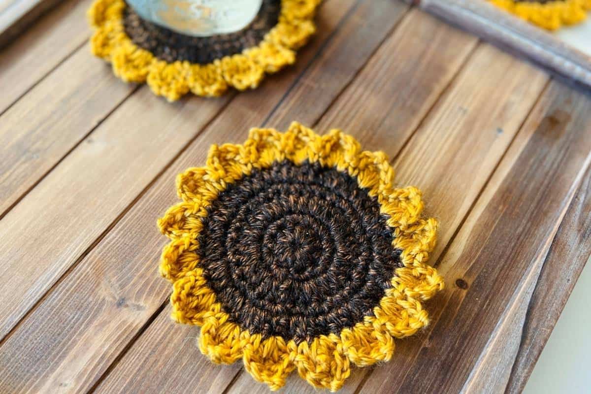Image for Crochet Sunflower Coaster – FREE Pattern
