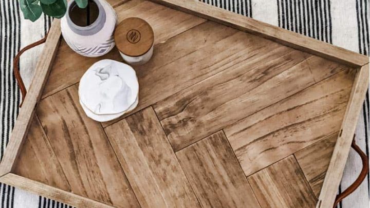 Image for DIY Wooden Herringbone Tray