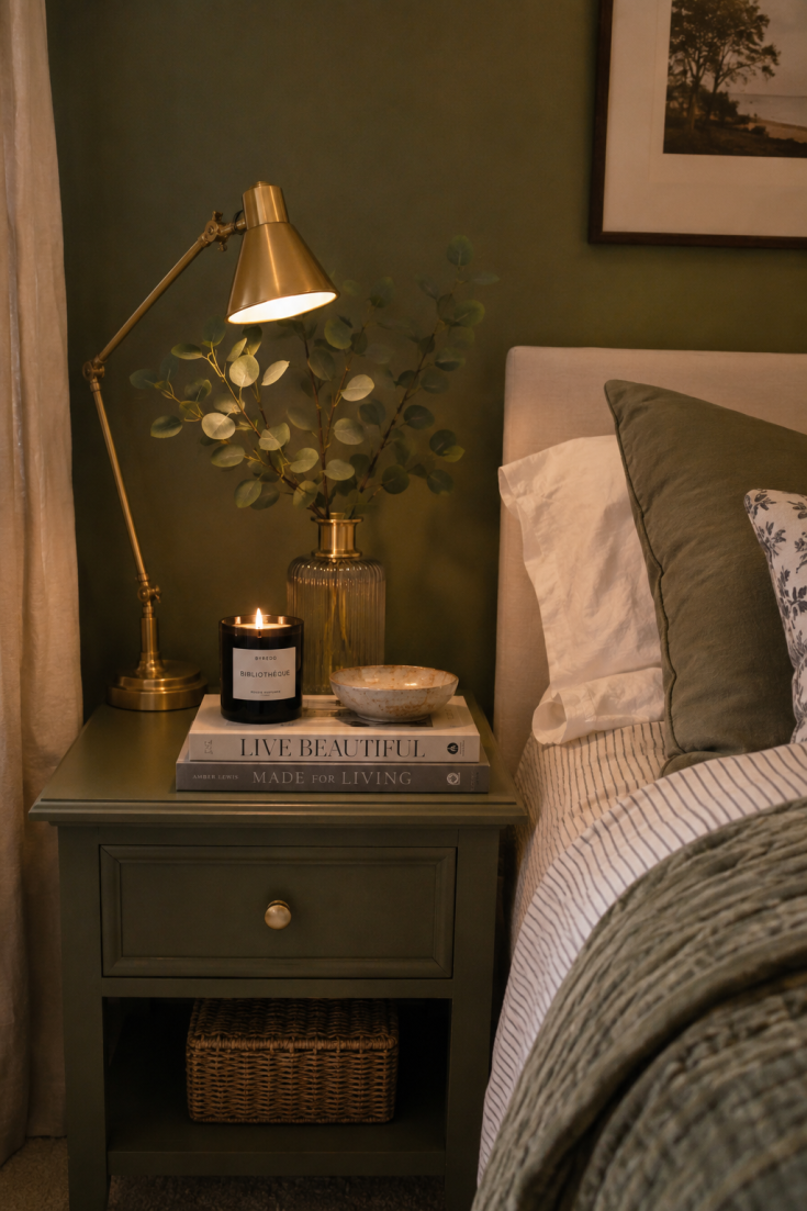 Moody Green Bedroom